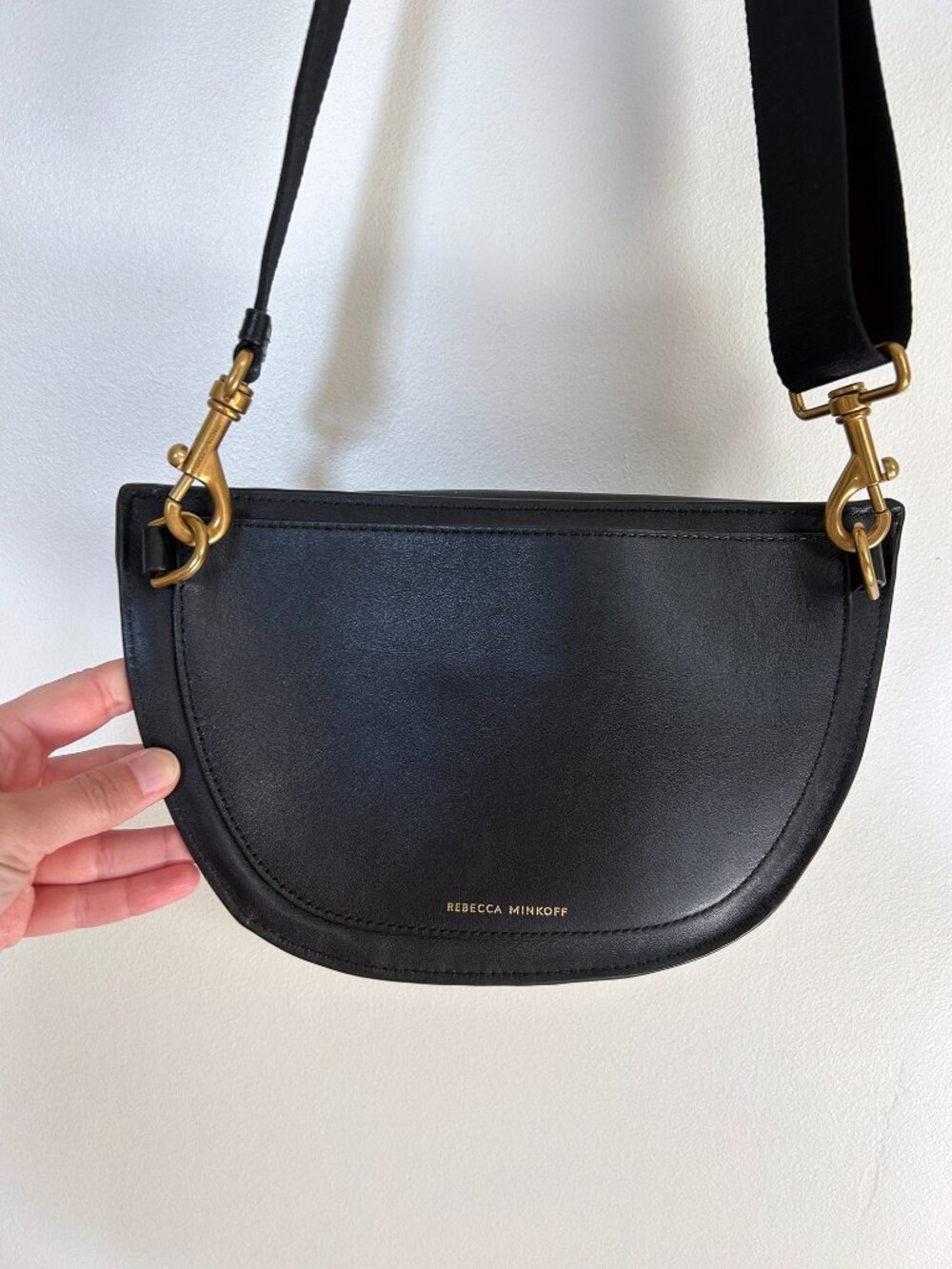 Rebecca Minkoff Darren Cosmic Studded Leather Sling Bag Gently Pre-Loved - $228 - Picture 3 of 5